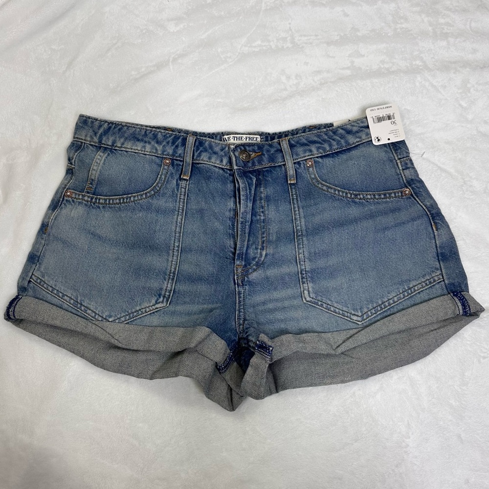 We The Free Light Blue Jean Shorts 30